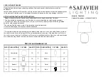 Safavieh Lighting BRIXTON TBL4356A Manual preview
