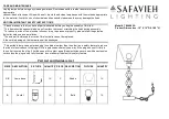 Preview for 1 page of Safavieh Lighting BROCKTON TBL4085A Manual