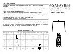 Safavieh Lighting CAIRO TBL4248A Manual предпросмотр