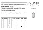 Safavieh Lighting CANDRI TBL4427A Manual preview