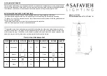 Safavieh Lighting DECO LIT4129A Manual preview