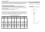 Preview for 1 page of Safavieh Lighting DECO LIT4169A Manual