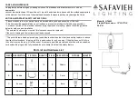 Safavieh Lighting DELIA LIT4403 Manual preview
