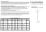 Safavieh Lighting DRAVEN LIT4514A Manual preview