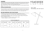 Safavieh Lighting Duane TBL4542 Quick Start Manual preview