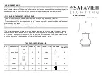 Предварительный просмотр 1 страницы Safavieh Lighting EMBERSON TBL4414A Manual