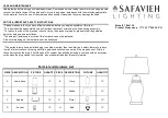 Safavieh Lighting EMORY TBL4156 Manual preview