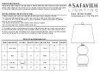 Preview for 1 page of Safavieh Lighting EVERLEE TBL4286A Manual