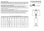 Safavieh Lighting EZRA TBL4252 Manual preview