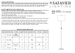Safavieh Lighting FLL4051A Assembly Instructions preview