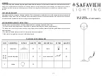 Preview for 1 page of Safavieh Lighting FLL4069A Manual