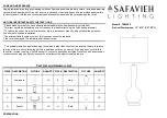Safavieh Lighting GAETNA TBL4255 Manual preview