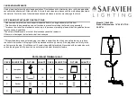 Safavieh Lighting HENSLEY TBL4002A Manual preview