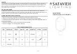 Preview for 1 page of Safavieh Lighting IMRIE TBL4318A Manual