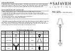Safavieh Lighting ISABELLA LIT4332A Manual preview