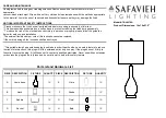 Safavieh Lighting ISLA TBL4279A Manual preview