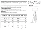 Safavieh Lighting ISMERIA FLL4106A Assembly Instructions preview