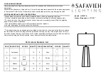 Safavieh Lighting JANICE LIT4397A Manual preview