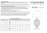 Safavieh Lighting KAIDEN TBL4199A Manual preview