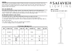 Safavieh Lighting KENNELLY FLL4028A Manual предпросмотр