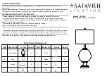 Safavieh Lighting LIT4053A Quick Start Manual preview