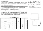 Safavieh Lighting LIT4284A Quick Start Manual preview