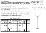 Safavieh Lighting LIT4343A Quick Start Manual preview
