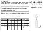 Safavieh Lighting LIT4379A Quick Start Manual preview