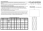 Safavieh Lighting Livio TBL4027A Quick Start Manual preview