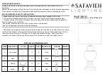 Safavieh Lighting MARINE TBL4041A Manual preview