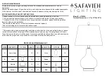 Предварительный просмотр 1 страницы Safavieh Lighting NOVA LIT4509A Manual