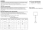Safavieh Lighting NYSA Manual preview