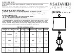Safavieh Lighting OLIVIA LIT4035A Manual preview