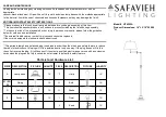 Preview for 1 page of Safavieh Lighting PARKER LIT4302A Manual