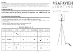 Safavieh Lighting Parsen Manual preview