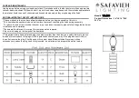 Safavieh Lighting PELI GLASS TBL4293 Manual предпросмотр