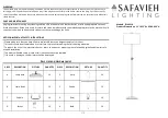 Safavieh Lighting PIERSON FLL4051A Manual preview