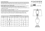 Preview for 1 page of Safavieh Lighting POPPY TBL4251 Manual