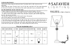 Safavieh Lighting PROCTON TBL4096A Manual preview