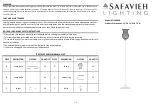 Safavieh Lighting RICKY IRON FLL4089A Manual preview