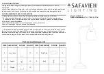 Safavieh Lighting RINO TBL4294A Manual preview