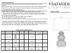 Safavieh Lighting RITA LIT4399A Quick Start Manual preview