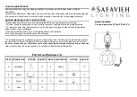 Safavieh Lighting ROMY TBL4066A Manual предпросмотр