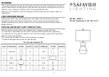 Safavieh Lighting Roslyn TBL4515 Quick Start Manual preview