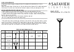 Safavieh Lighting SAPLING LIT4138 Manual preview