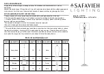 Предварительный просмотр 1 страницы Safavieh Lighting SAVANNAH LIT4177A Manual