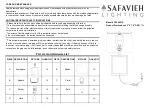 Safavieh Lighting SAYER TBL4057A Manual preview