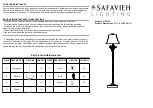 Preview for 1 page of Safavieh Lighting SUNDANCE LIT4139 Manual