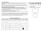 Safavieh Lighting SYRA TBL4360A Manual preview