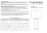 Safavieh Lighting TBL4047A Instruction Manual preview